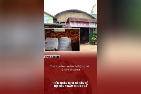 THÊM QUÁN CƠM TỐ CÁN BỘ NỢ TIỀN 9 NĂM CHƯA TRẢ