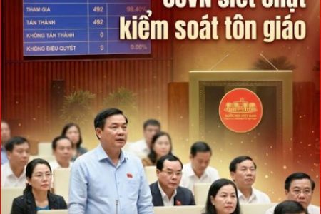 Luật tín ngưỡng sửa đổi – Tấm lưới pháp lý đang siết chặt không gian đức tin.