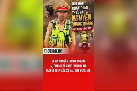 Vụ án Nguyễn Quang Hoàng: Sự chậm trễ công bố hình ảnh là biểu hiện của sự bao che đồng đội.