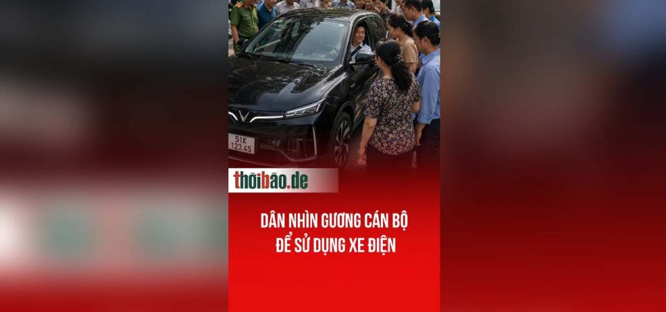 Dân nhìn gương Cán bộ để sử dụng xe điện