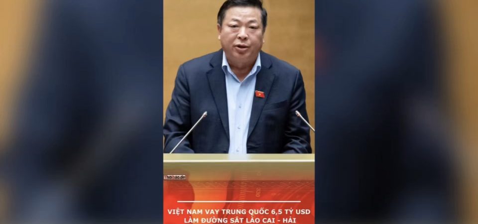 Việt Nam vay Trung Quốc 6,5 tỷ USD làm đường sắt Lào Cai – Hải Phòng, trả bằng nhân dân tệ