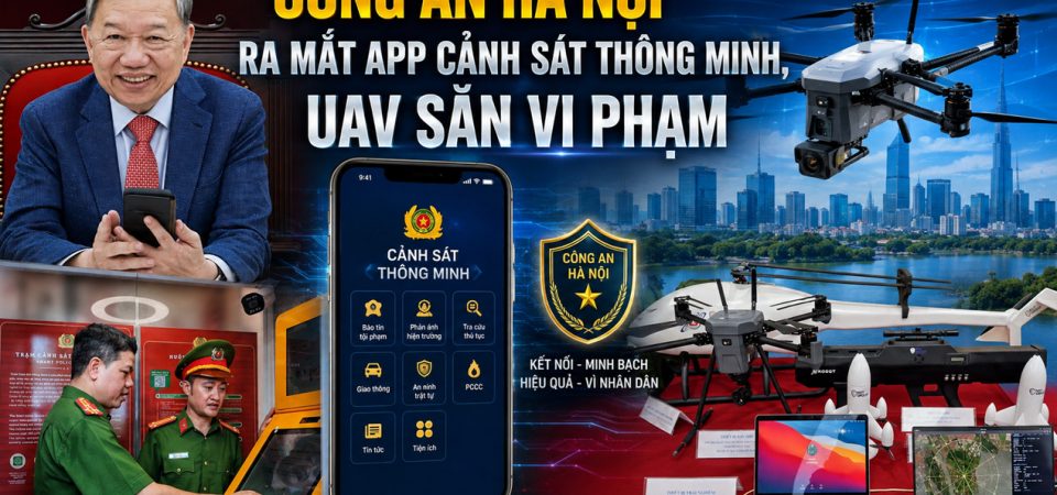 Công an hà nội ra mắt app cảnh sát thông minh, UAV săn vi phạm