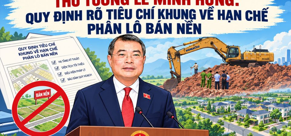 Thủ tướng Lê Minh Hưng: Quy định rõ tiêu chí khung về hạn chế phân lô bán nền