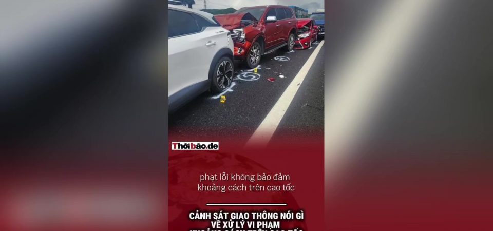 Cảnh sát giao thông nói gì về xử lý vi phạm khoảng cách trên cao tốc