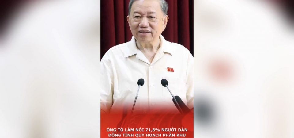 Ông Tô Lâm nói 71,8% người dân đồng tình quy hoạch phân khu đô thị sông Hồng
